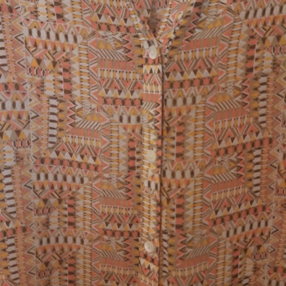 J. JILL | Women's Sheer Tank Top Blouse Brown Orange Size 2X - Picture 2 of 4